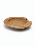 Organische Holzschale aus Teak – Natürliche Live-Edge Form