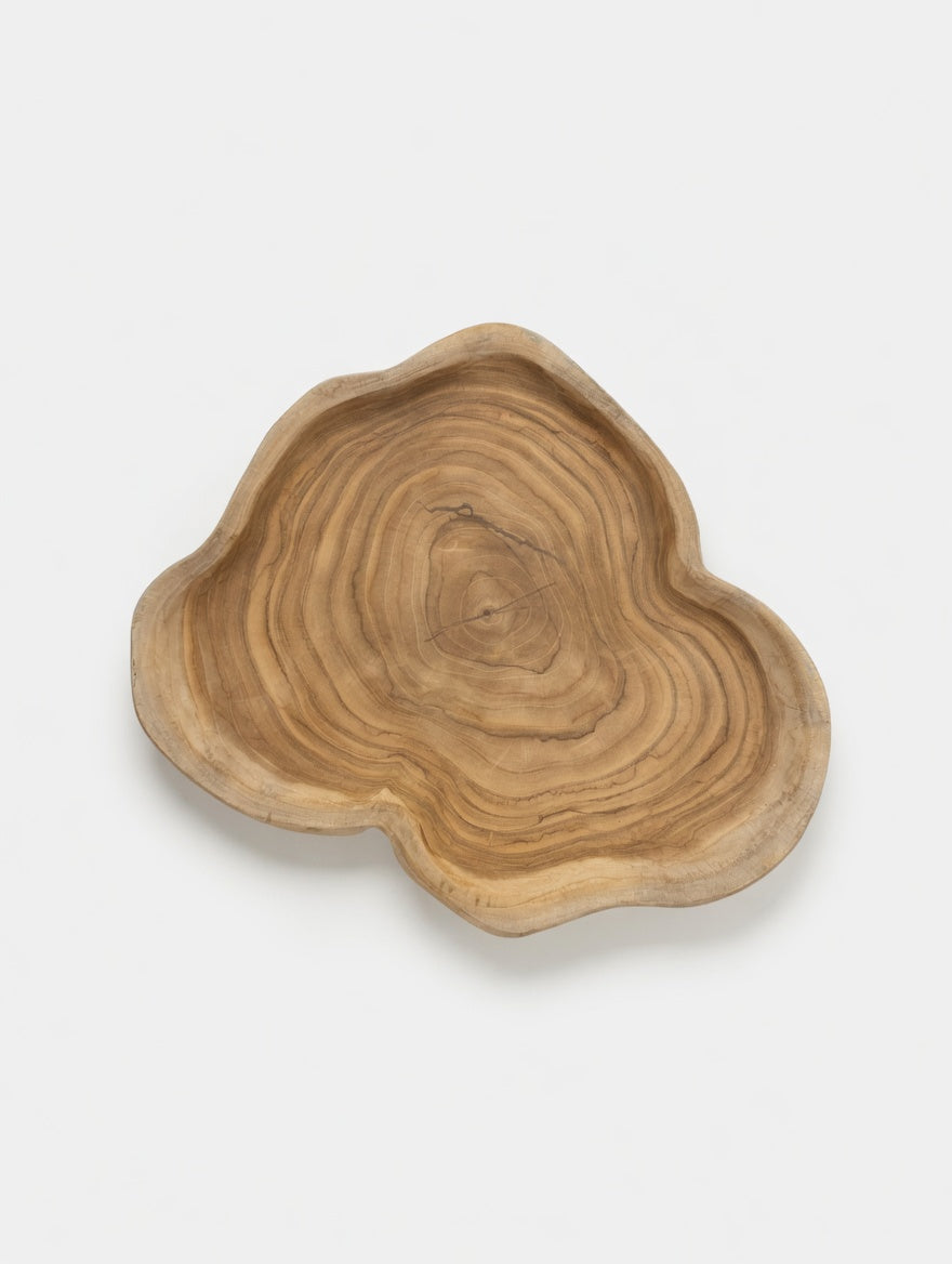 Flache Holzschale