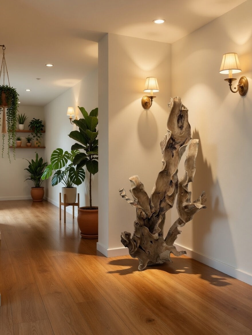 Große Holzskulptur