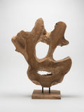 Holzskulptur verwachsen mit Öffnung